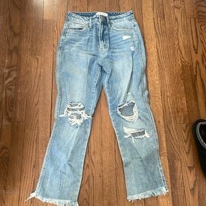 High waisted jeans